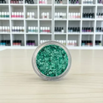 KiviArt Mixed Chunky UV Csillám Green GSL150 - Világító Zöld Nagyszemcsés Glitter