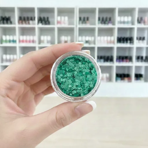 KiviArt Mixed Chunky UV Csillám Green GSL150 - Világító Zöld Nagyszemcsés Glitter