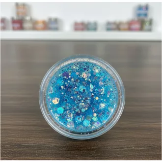 KiviArt Frozen Mixed Chunky Csillám GSL099 - Jégvarázs Kék Glitter Sminkhez