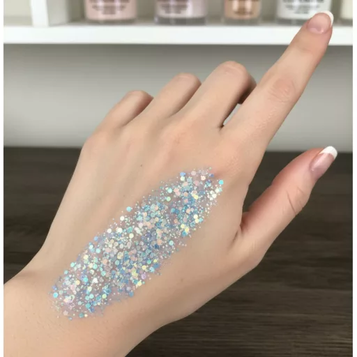 KiviArt Frozen Mixed Chunky Csillám GSL099 - Jégvarázs Kék Glitter Sminkhez