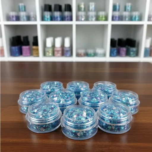 KiviArt Frozen Mixed Chunky Csillám GSL099 - Jégvarázs Kék Glitter Sminkhez