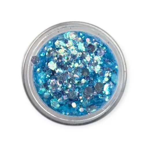 KiviArt Frozen Mixed Chunky Csillám GSL099 - Jégvarázs Kék Glitter Sminkhez