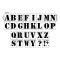 Festősablon, stencil Betűk készlet 5cm-es 28db-os