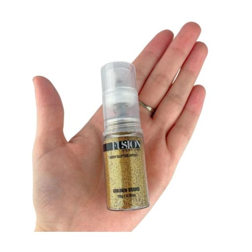 Fusion Glitter Pump Spray Golden Stars - Holographic Gold