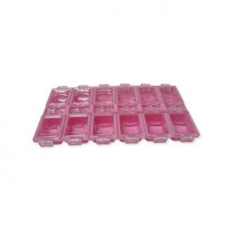12 részes kozmetikai tárolódoboz pink