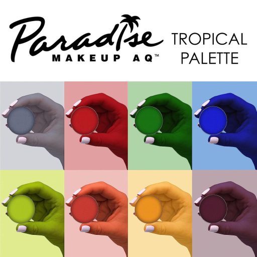 Mehron Paradise AQ Tropical 8 színű arcfesték készlet -  Trópusi színek