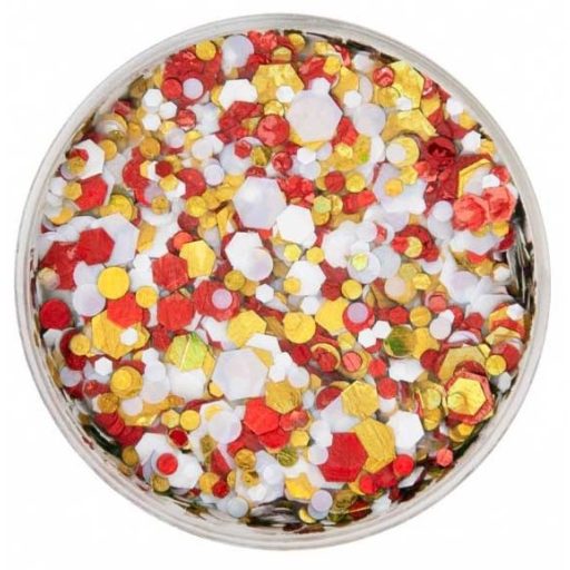 PXP chunky   csillámkrém - piros-fehér-arany 40ml