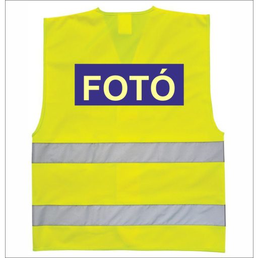Láthatósági mellény fotó, vagy photo felirattal