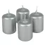 Adventi gyertya metál ezüst 4db/cs 40x60 mm