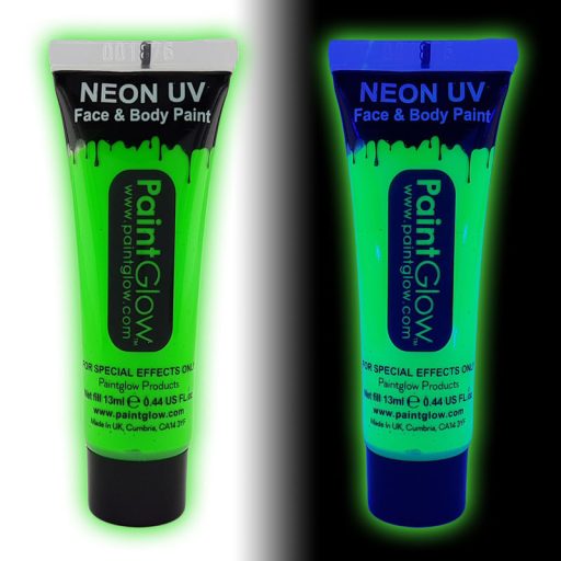 Paintglow Uv - Neon arc és testfesték zöld 10ml