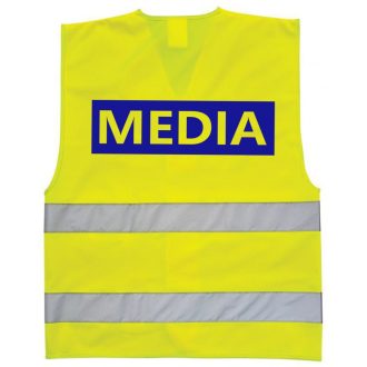 Biztonsági mellény - Media, News felirattal