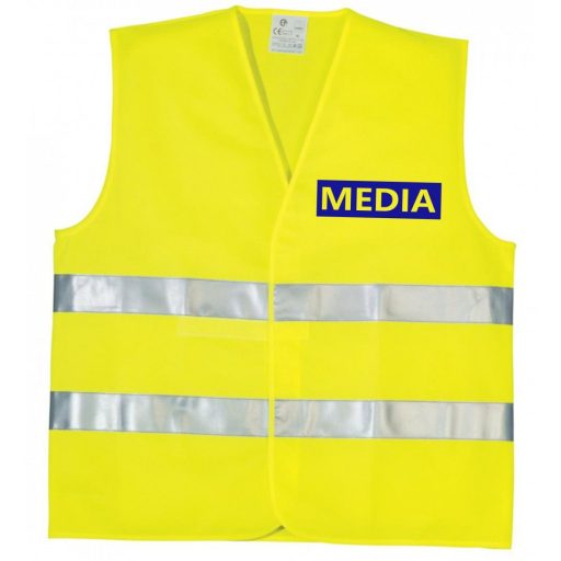 Biztonsági mellény - Media, News felirattal