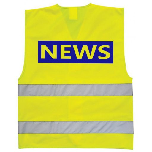 Biztonsági mellény - Media, News felirattal