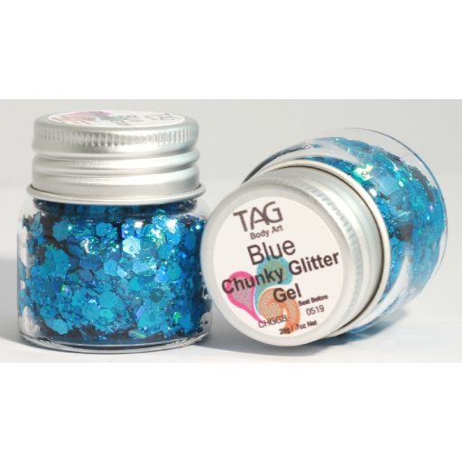 TAG Chunky Glitter Gel Blue - kék 20gr