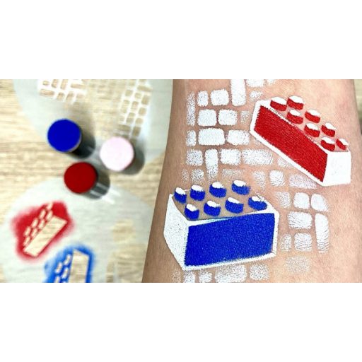 Arc és testfestő sablon - Lego építőkocka