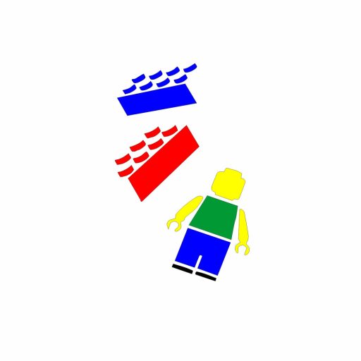 Arc és testfestő sablon - Lego építőkocka
