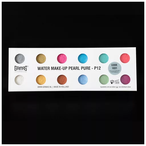 Grimas Water Pearl Pure Paletta P12 gyöngyházfényű arcfesték