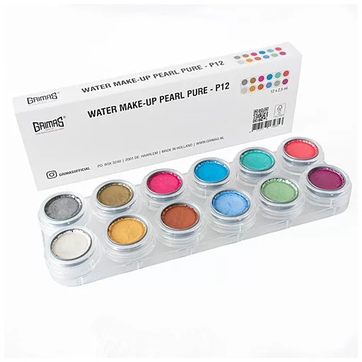 Grimas Water Pearl Pure Paletta P12 gyöngyházfényű arcfesték