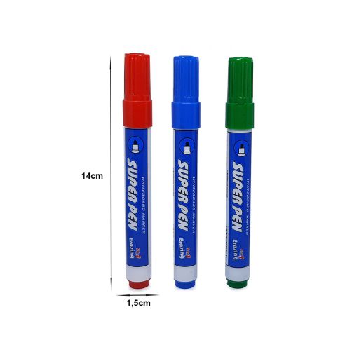 4 darabos táblafelszerelés szett, amely színes táblafilceket  tartalmaz, fehér táblához és whiteboardhoz.