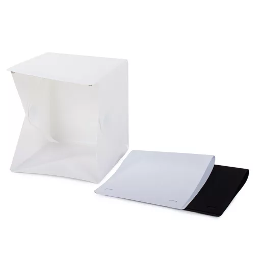 Árnyékmentes Fotósátor 20 LED-del - Mini Studio Termékfotózáshoz (24x22x24 cm)