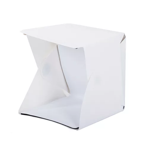 Árnyékmentes Fotósátor 20 LED-del - Mini Studio Termékfotózáshoz (24x22x24 cm)