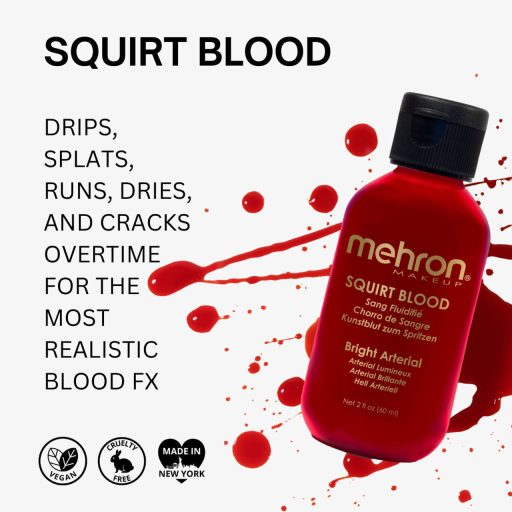 Mehron művér Squirt Blood – Bright Arterial (60 ml)