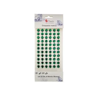 Strasszkő 10 mm Smaragd zöld 66db/cs