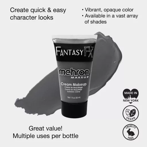 Mehron Fantasy FX Monster Grey (30ml) – Szörny szürke krémfesték, vízbázisú Frankenstein smink alap