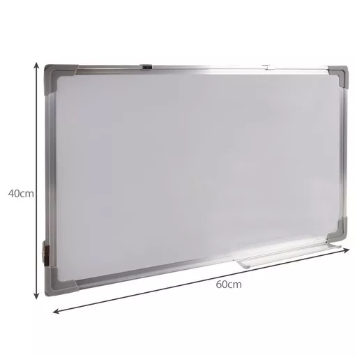 Maaleo 60x40cm-es szárazon törölhető mágneses falitábla, filctollakkal, mágnesekkel és szivaccsal irodai vagy otthoni használatra