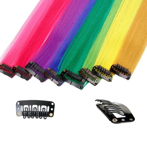 Színes póthaj tincsek-hullámos Sötét lila 60cm 