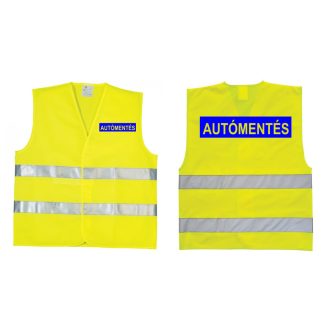   LÁTHATÓSÁGI BIZTONSÁGI MELLÉNY - AUTÓMENTÉS felirattal