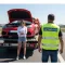 Autómentés feliratú láthatósági mellény, neon sárga fényvisszaverő biztonsági mellény, autómentő munkavédelmi felszerelés