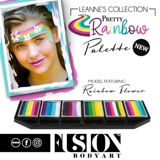 Fusion csíkos arcfesték Leanne's  Rainbow Flower 30gr