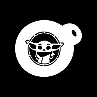 Arcfestés sablon, stencil - Bébi Yoda