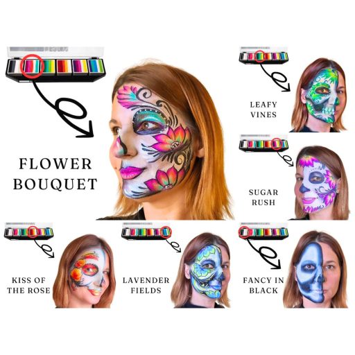 Fusion csíkos arcfesték paletta – Sugar Skull