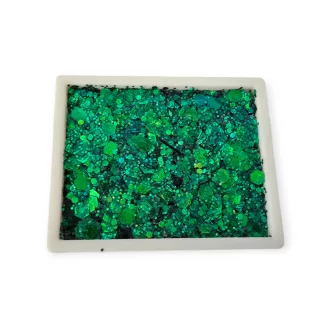 KiviArt Glitter Cream 'Shiny Leaves' irizáló zöld csillámkrém arcra és hajra, vegán viaszos formula