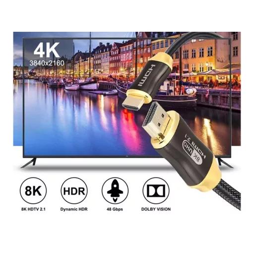 HDMI 2.1 Kábel Ultra High Speed (8K@60Hz / 4K@120Hz) 2 méter