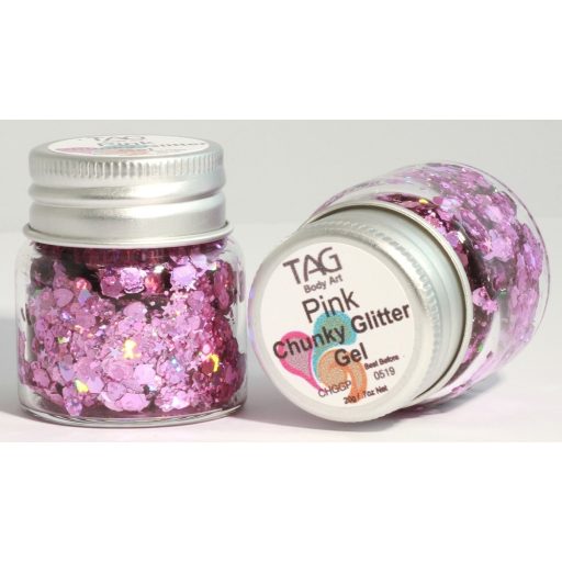 TAG Chunky Glitter Gel Pink 20gr