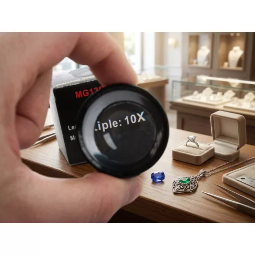 10x ékszerész zsebnagyító 30 mm lencsével ékszerek és érmék vizsgálatához