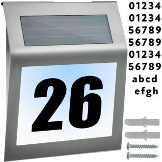 Solar, napelemes világító házszám Izoxis