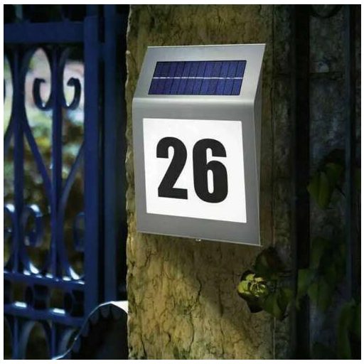 Solar, napelemes világító házszám Izoxis