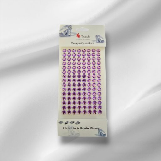 Strasszkő 8mm lila 120db/cs