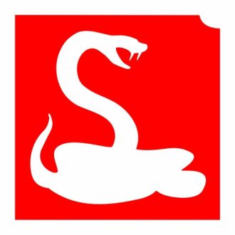 4x4cm Csillámtetoválás sablon 17 kígyó