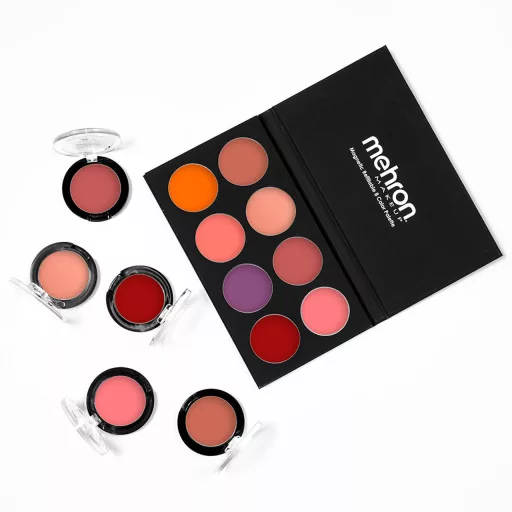 Mehron CHEEK Cream Palette – 8 Színű Krémpirosító Paletta, profi sminkeseknek