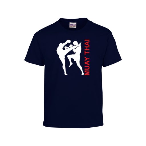 Kereknyakú póló muay thai, thai box mintával.