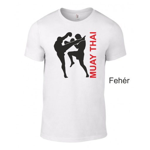 Kereknyakú póló muay thai, thai box mintával.