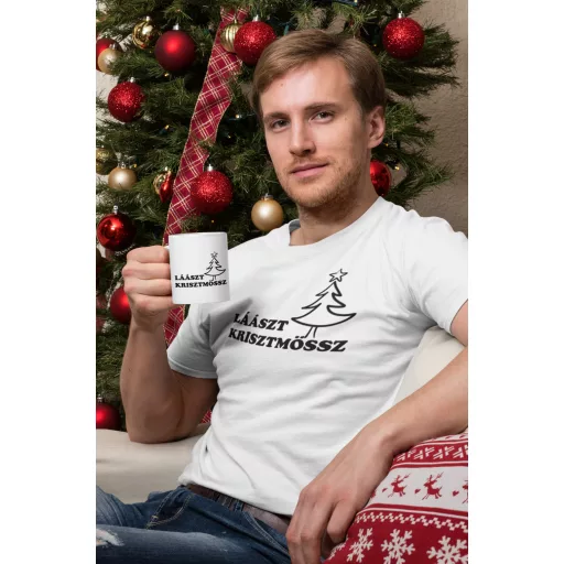 Laaszt Krisztmössz póló, vicces karácsonyi ajándék, Last Christmas póló, ünnepi póló