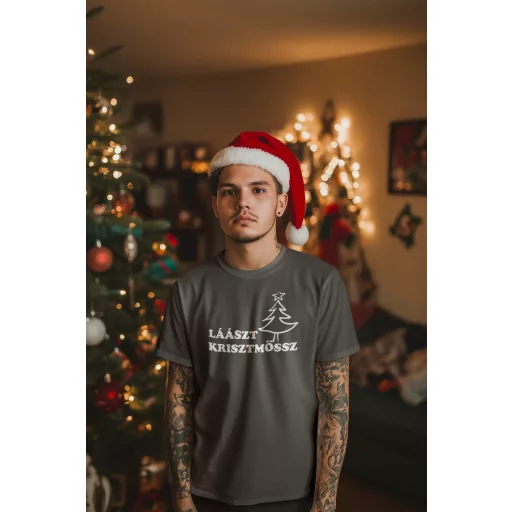 Laaszt Krisztmössz póló, vicces karácsonyi ajándék, Last Christmas póló, ünnepi póló