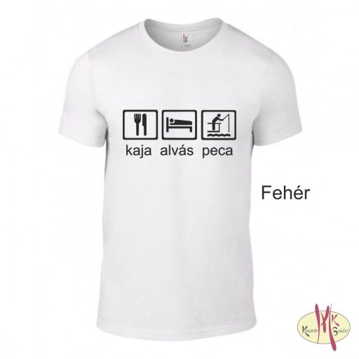 Kereknyakú Póló - Kaja, alvás, peca