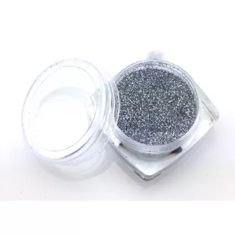 KiviArt Kozmetikai Csillámpor Silver KY01 - Ezüst Glitter Csillámtetováláshoz